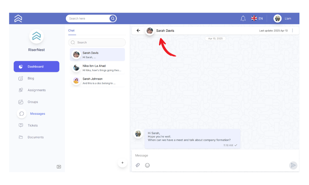 Member name is conversations