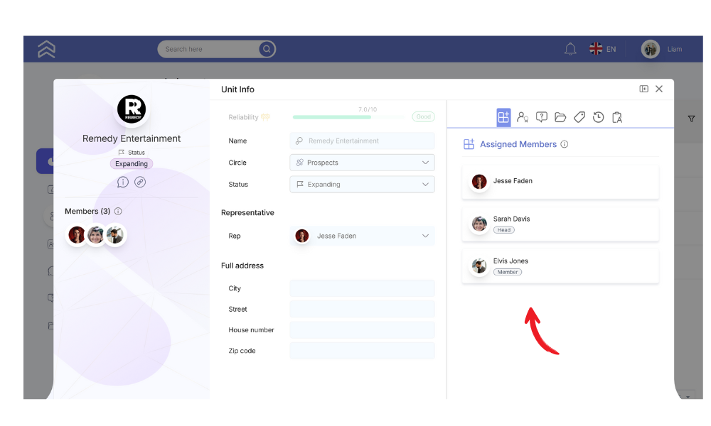linked members